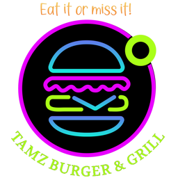 Tamz Burger and Grill Restaurant logo.